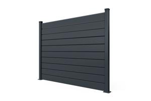 Aluminium Fence Louvered 6m VANO H. 150cm Grey 4
