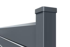 Aluminium Fence Louvered 6m VANO H. 150cm Grey 7