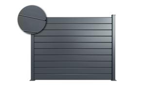 Aluminium Fence Louvered 6m VANO H. 150cm Grey 2