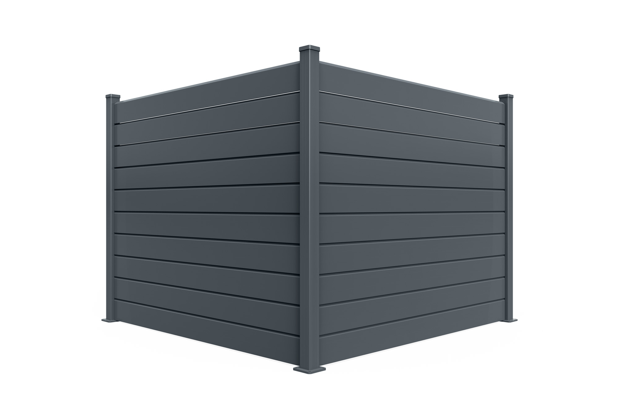 VANO-aitapaneeli 2m, korkeus 150cm, harmaa alumiini 6