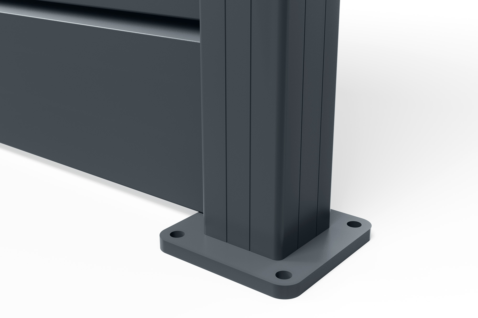 Zaunelement 2m VANO H.150cm graues Aluminium 10