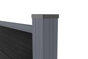 STOCKHORN 2m H.150cm Composite Fence Extension Kit for Concrete Installation, Grey 3
