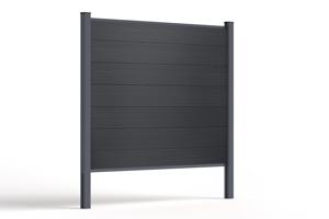 Clôture bois composite 6m STOCKHORN H.150cm à sceller gris 18
