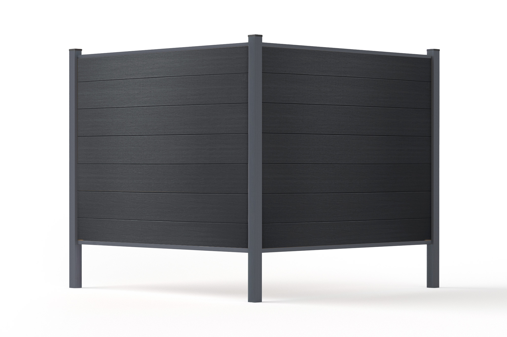 Clôture composite 6m STOCKHORN H.150cm à sceller gris 8