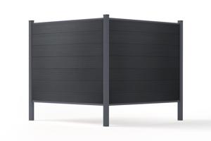 Clôture bois composite 6m STOCKHORN H.150cm à sceller gris 19
