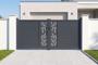 FOLYA 3m H.160cm swing gate, grey aluminum main_image thumbnail