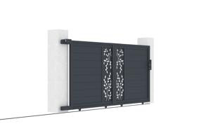 FOLYA 3m Sliding Gate, 140cm High, Grey Aluminium 6