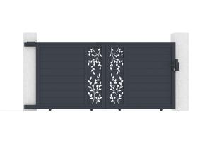 FOLYA 3m Sliding Gate, 140cm High, Grey Aluminium 5