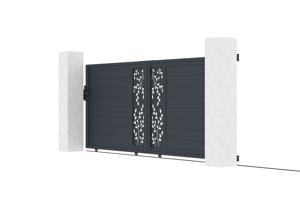 Portail coulissant 3,5m FOLYA H.140cm aluminium gris 3