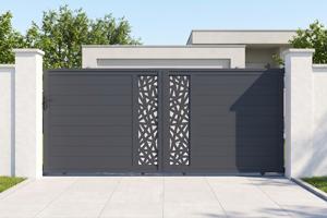 RUIVO Συρόμενη Πόρτα 3,5μ, Ύψος 160cm, Γκρι Αλουμίνιο main image