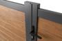 Cancello a battente ATHOS in legno massello composito, altezza 3,5 m (140 cm), colore teak, con telaio in alluminio. 9