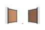 Cancello a battente ATHOS 3m H.160cm in legno massello composito color teak con telaio in alluminio 17