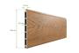 ATHOS 3.5m H.160cm solid wood composite swing gate in teak with aluminum frame 13