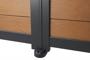 ATHOS 3.5m H.160cm solid wood composite swing gate in teak with aluminum frame 7