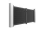 ATHOS 3m H.140cm anthracite grey solid wood swing gate with aluminum frame 3