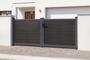 ATHOS 3m H.140cm anthracite grey solid wood swing gate with aluminum frame 11