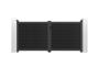 ATHOS 3m H.140cm anthracite grey solid wood swing gate with aluminum frame 2