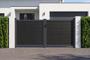 ATHOS 3m H.140cm anthracite grey solid wood swing gate with aluminum frame main_image thumbnail