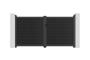 ATHOS 3m H.160cm anthracite grey solid wood swing gate with aluminum frame 2