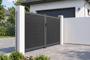 ATHOS 3m H.160cm anthracite grey solid wood swing gate with aluminum frame 11