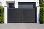 ATHOS 3m H.160cm anthracite grey solid wood swing gate with aluminum frame main_image thumbnail