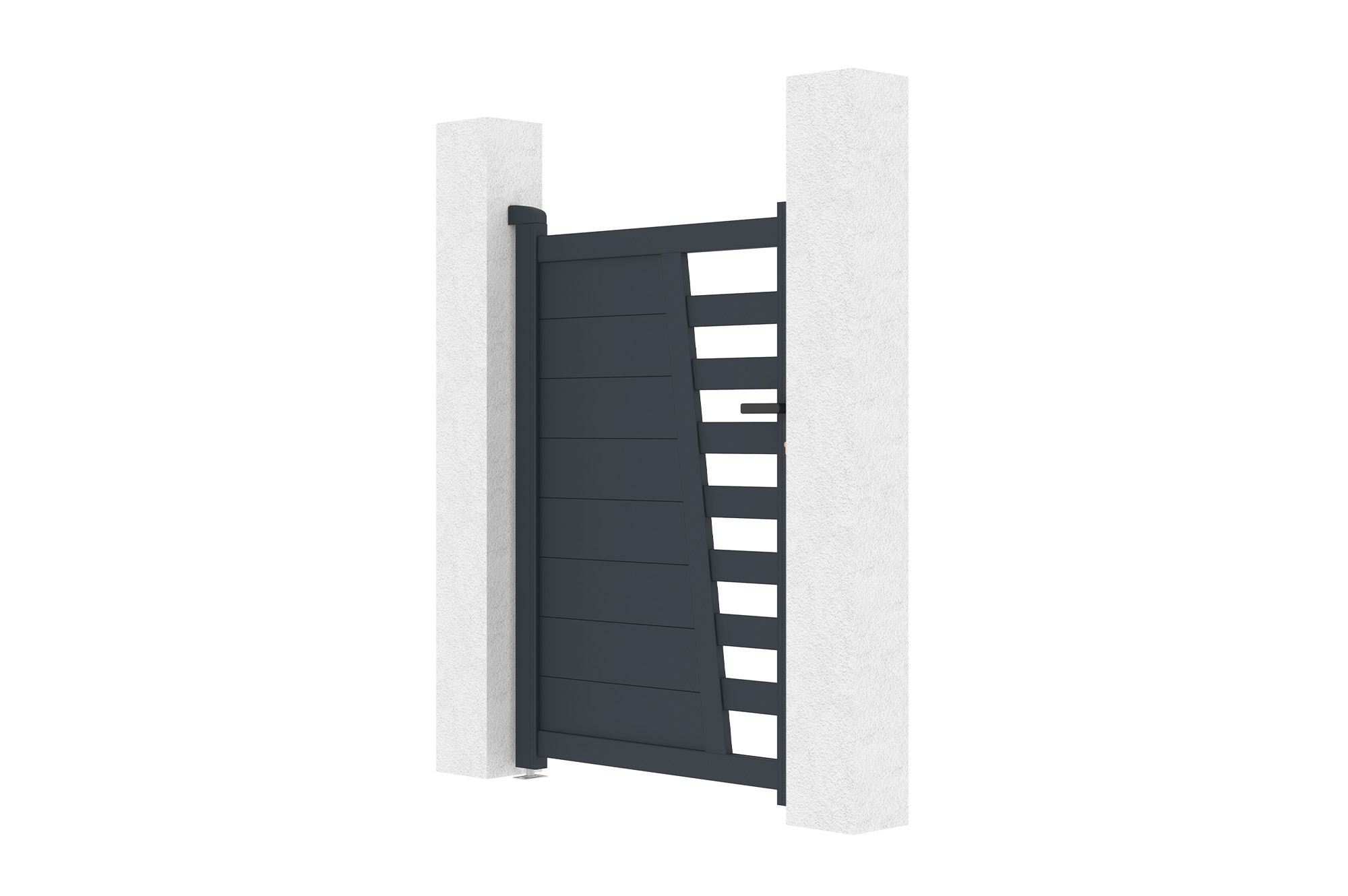 Gate 1m CERVINA H.140cm gray aluminum 9