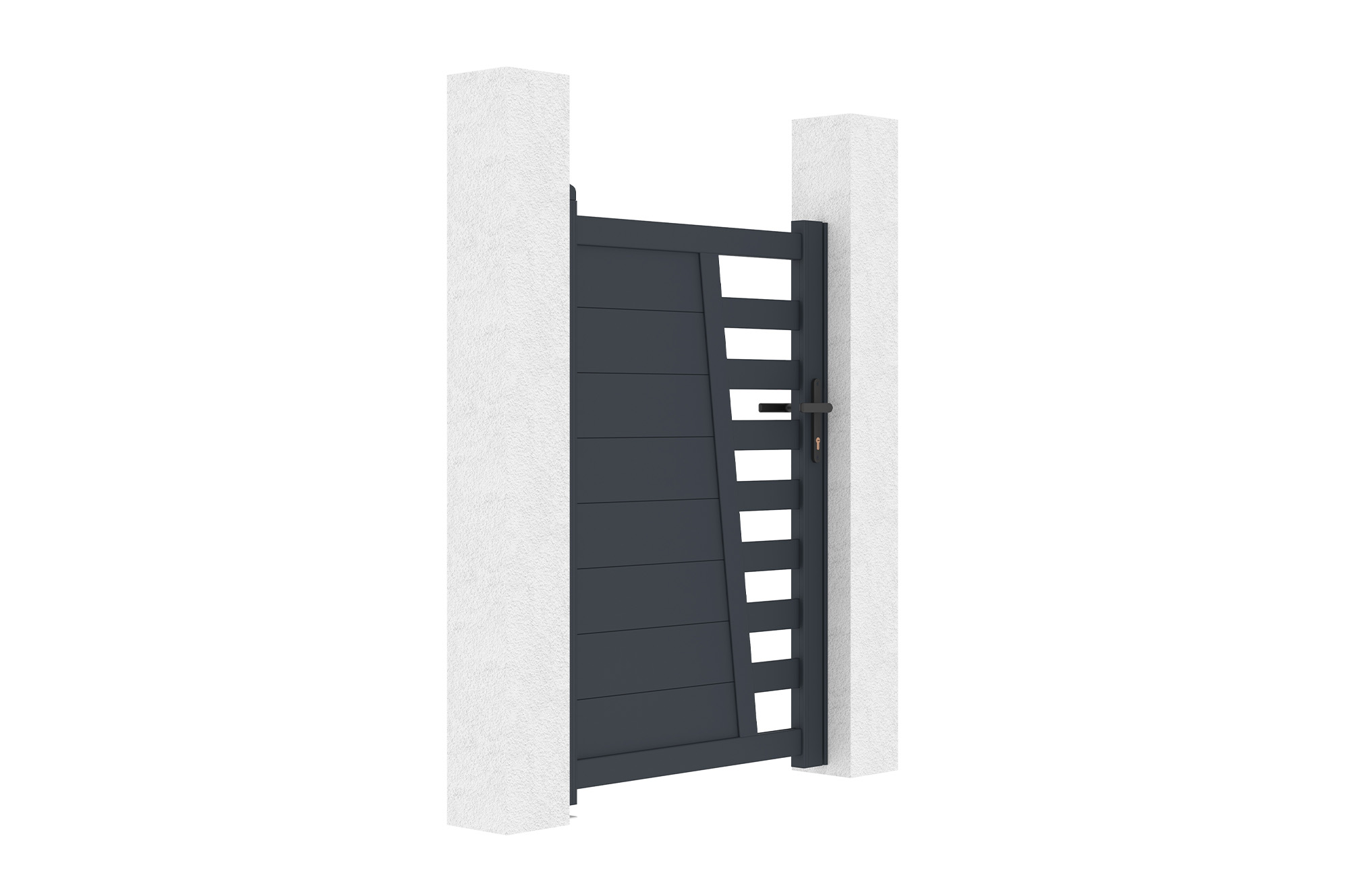 Gate 1m CERVINA H.140cm gray aluminum 8