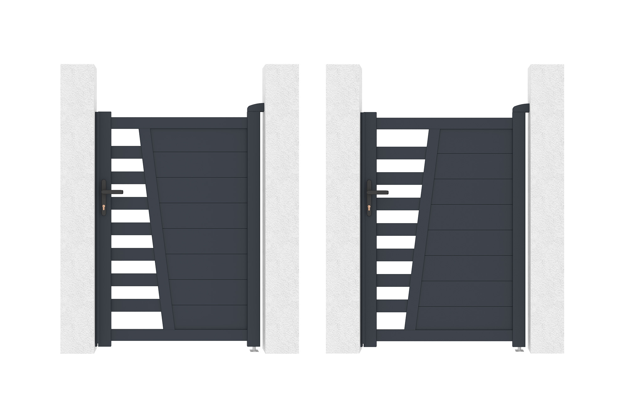 Gate 1m CERVINA H.140cm gray aluminum 6