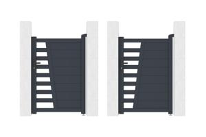 Gate 1m CERVINA H.140cm gray aluminum 6