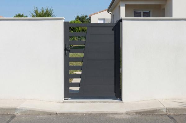 Gate 1m CERVINA H.140cm gray aluminum main image