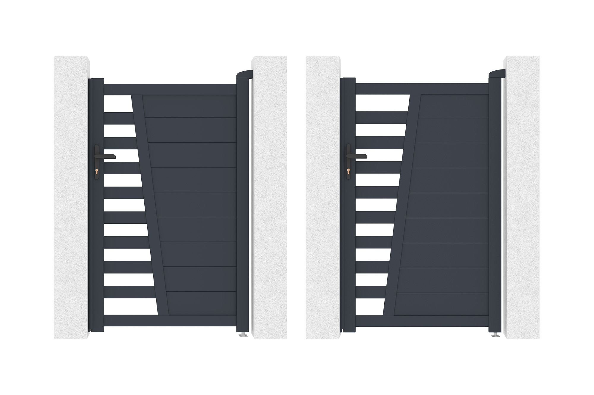 Brama 1m CERVINA wys. 160cm aluminium szare 6