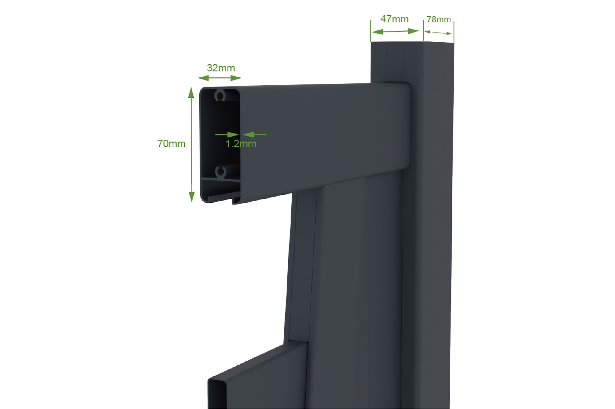 Brama 1m CERVINA wys. 160cm aluminium szare 11