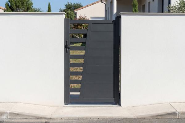 Gate 1m CERVINA H.160cm gray aluminum main image
