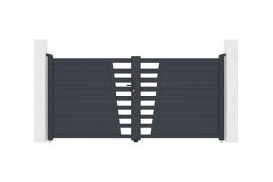 Swing gate 3m CERVINA H.140cm gray aluminum 6