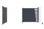 Portail battant ajustable en largeur 3,5m CERVINA H.160cm aluminium gris thumbnail 10