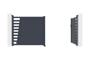 Portail battant ajustable en largeur 3,5m CERVINA H.160cm aluminium gris thumbnail 5