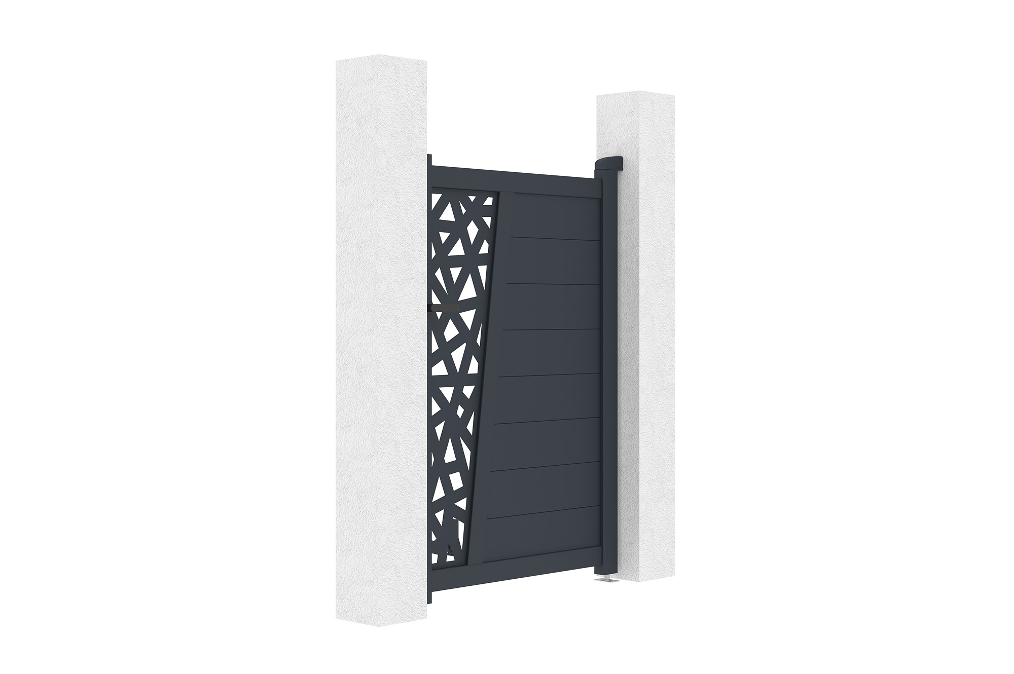 Gate 1m CERVINA RUIVO H.140cm gray aluminum 3