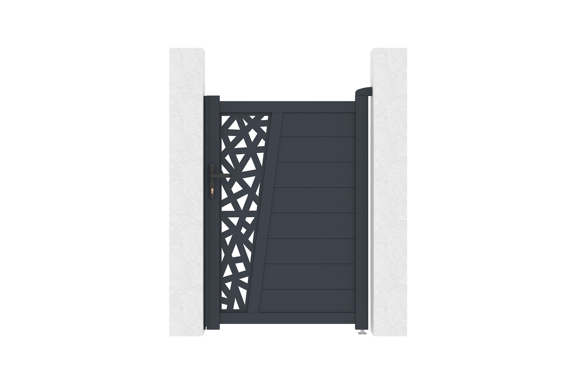 Gate 1m CERVINA RUIVO H.140cm gray aluminum 2