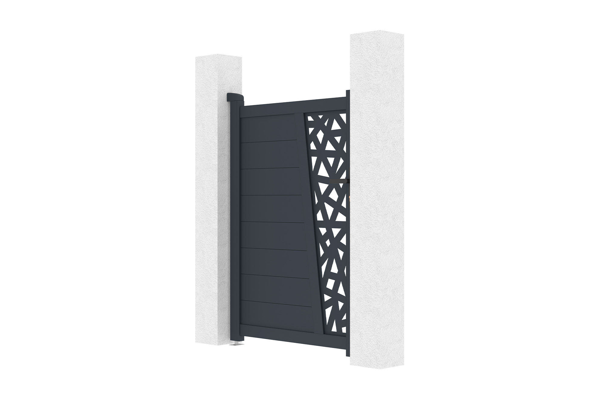 Gate 1m CERVINA RUIVO H.140cm gray aluminum 8