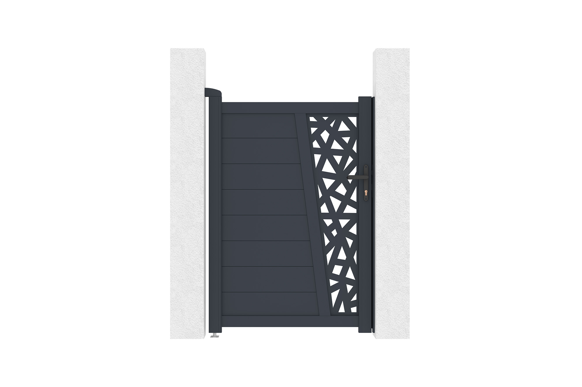 Gate 1m CERVINA RUIVO H.140cm gray aluminum 6