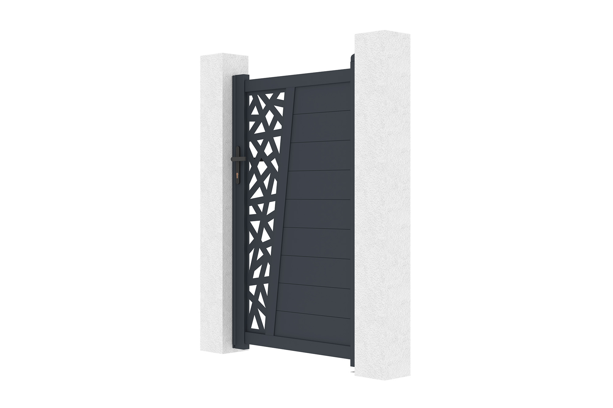 Gate 1m CERVINA RUIVO H.160cm gray aluminum 4