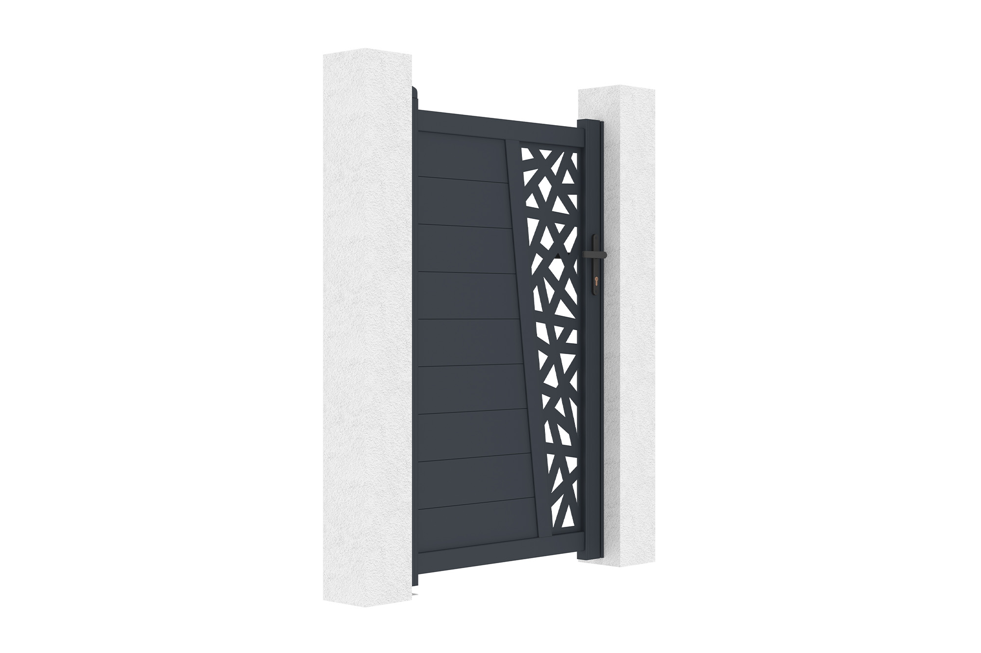 Gate 1m CERVINA RUIVO H.160cm gray aluminum 8