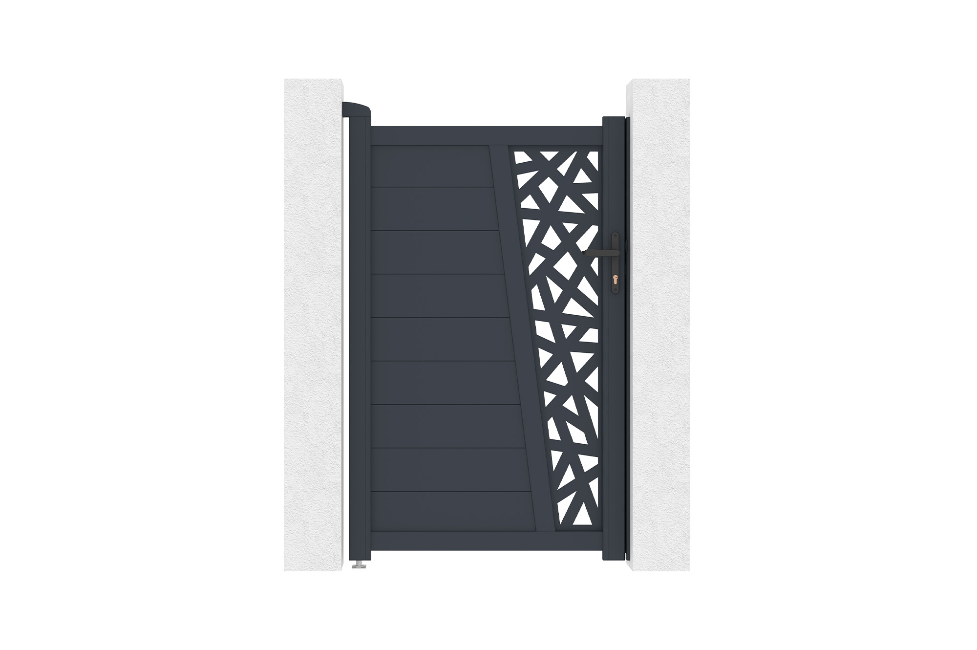 Gate 1m CERVINA RUIVO H.160cm gray aluminum 7