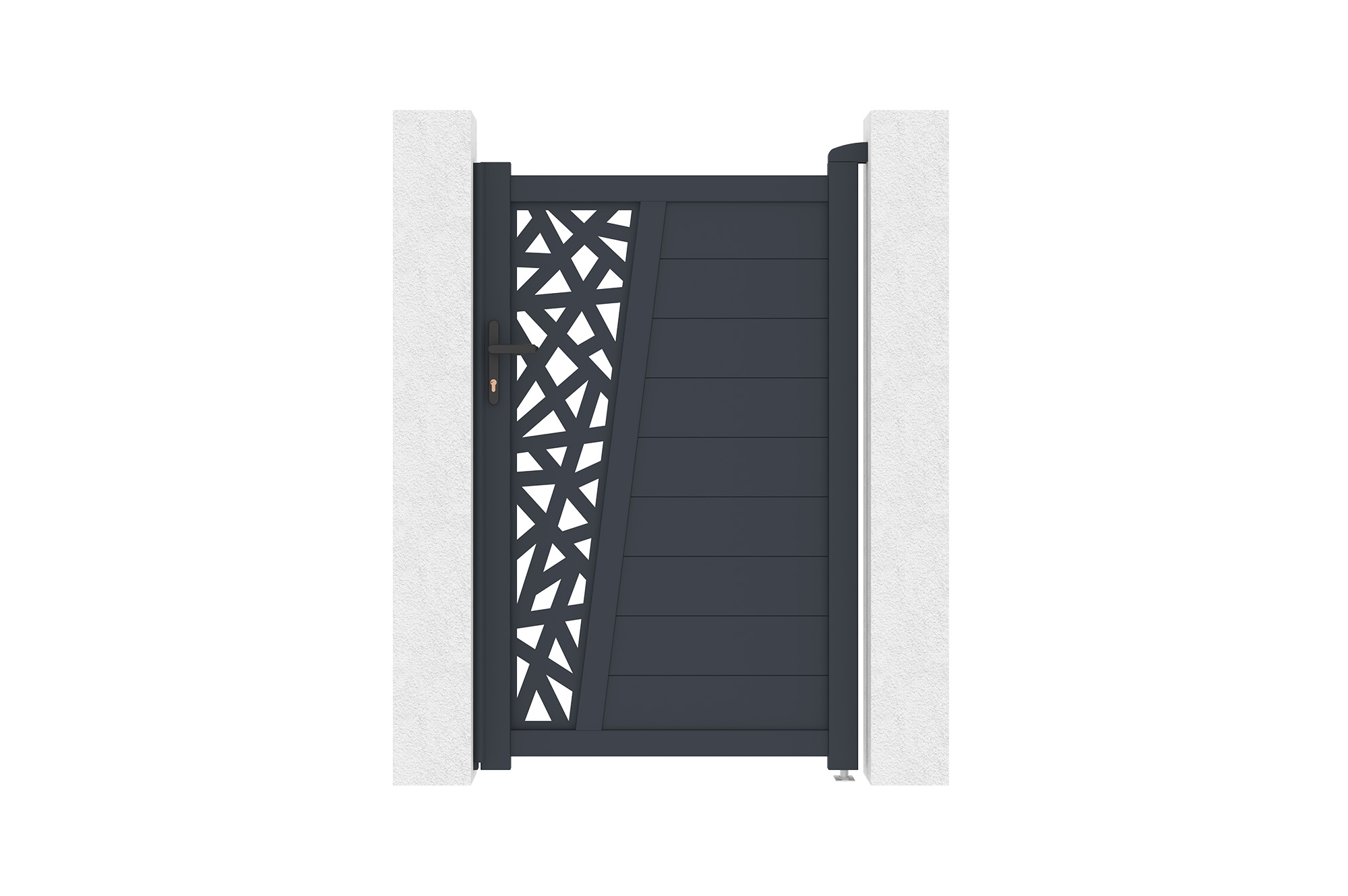 Gate 1m CERVINA RUIVO H.160cm gray aluminum 2