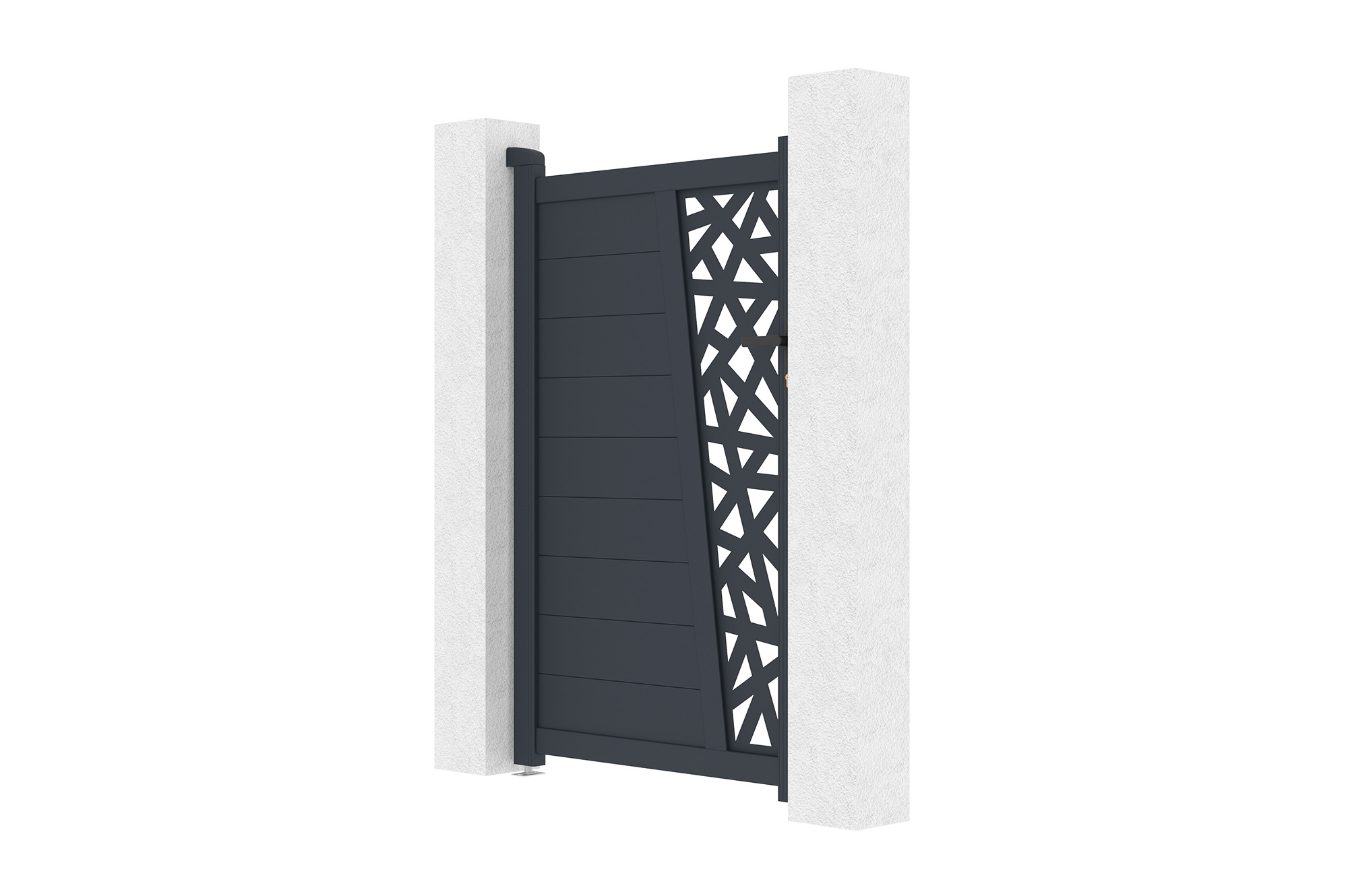 Gate 1m CERVINA RUIVO H.160cm gray aluminum 9