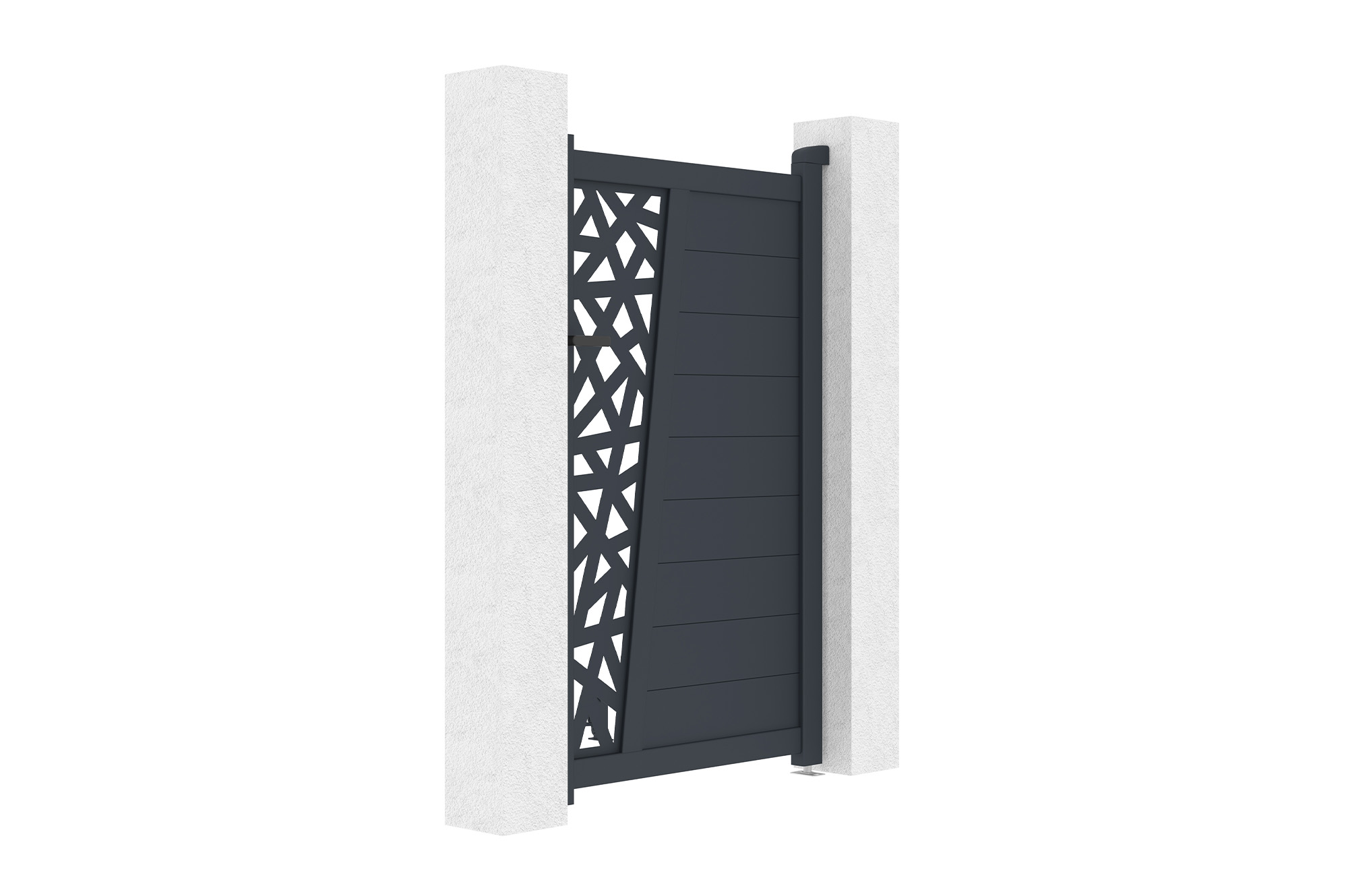 Gate 1m CERVINA RUIVO H.160cm gray aluminum 3