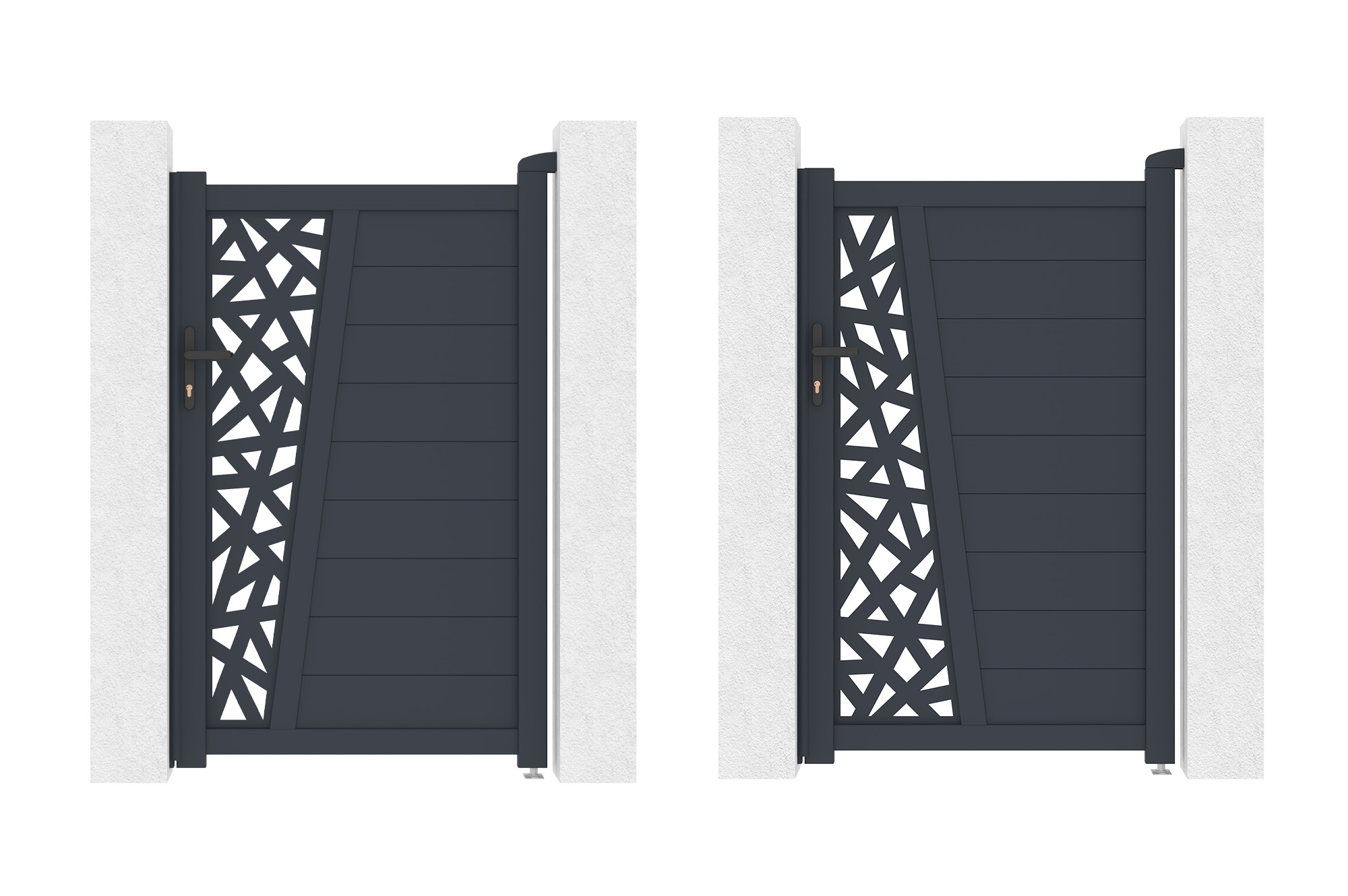 Gate 1m CERVINA RUIVO H.160cm gray aluminum 6