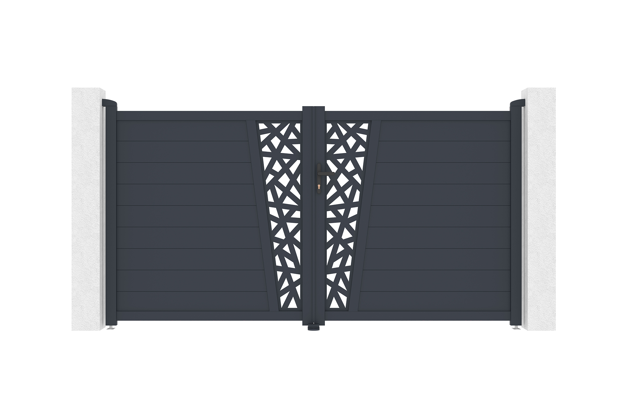 Brama skrzydłowa 3m CERVINA RUIVO wys. 160cm szara aluminiowa 2