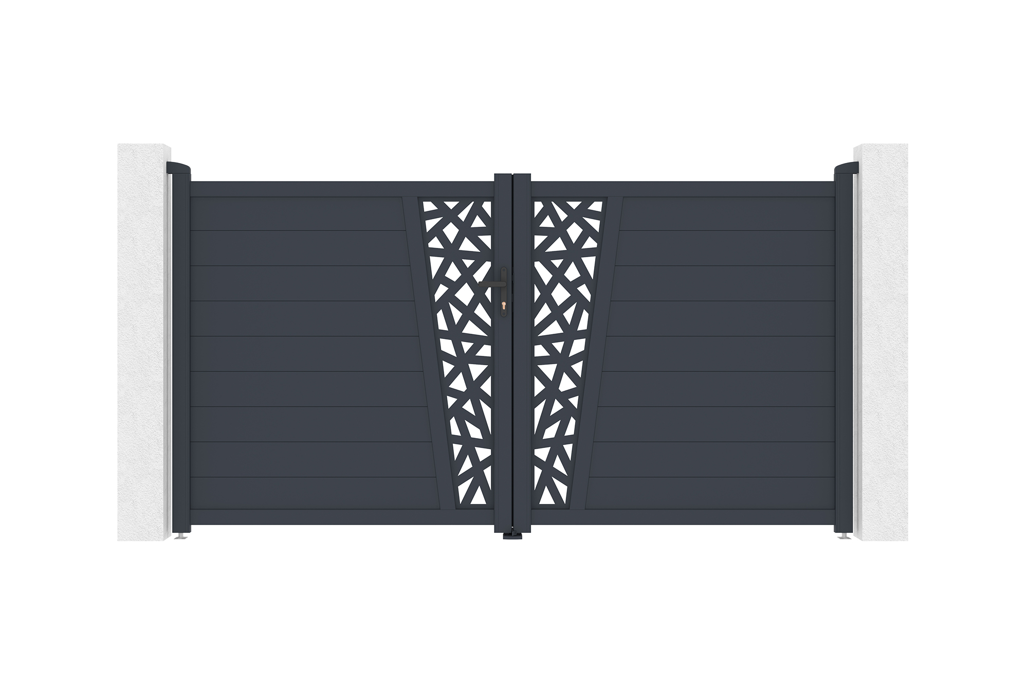 Brama skrzydłowa 3m CERVINA RUIVO wys. 160cm szara aluminiowa 8