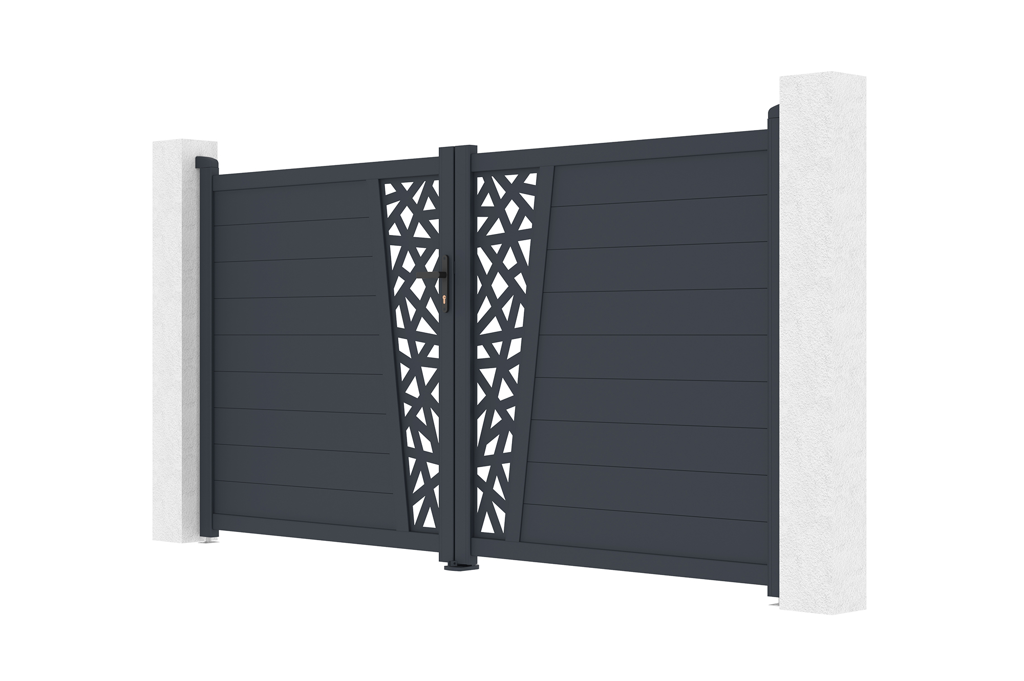 Brama skrzydłowa 3m CERVINA RUIVO wys. 160cm szara aluminiowa 9